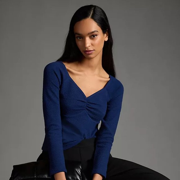 Anthropologie Tops - Maeve Sweetheart Top (new - blue)